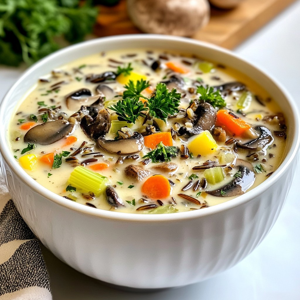 Wild Rice Mushroom Soup Herzhaft und Nahrhaft Genusserlebnis