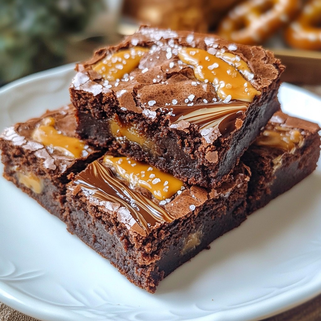 Salted Caramel Pretzel Brownies köstlicher Genuss