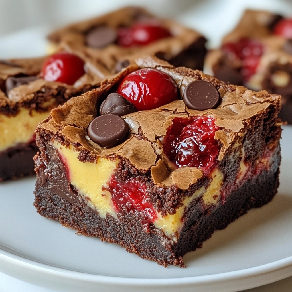 Kirsch-Schokoladen-Cheesecake-Brownies Genussvoller Snack