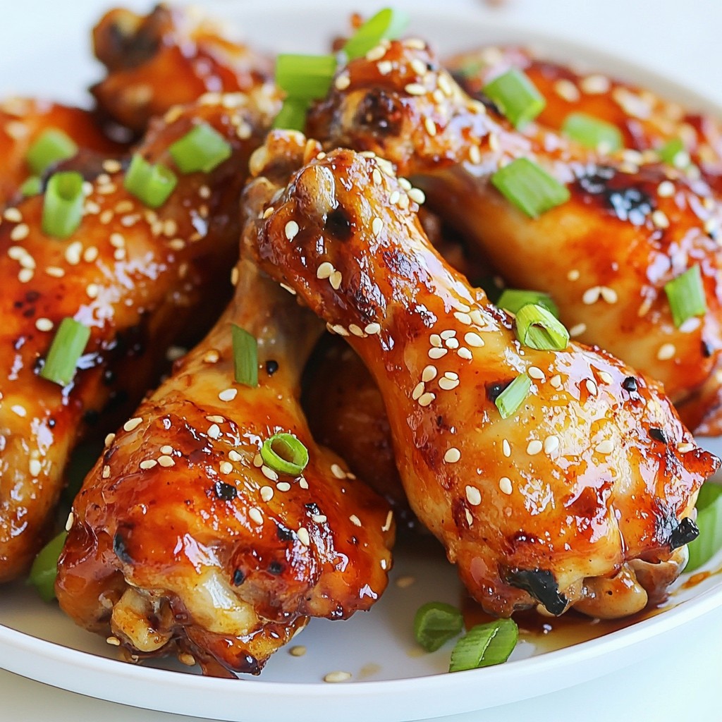 Honey Garlic Teriyaki Drumsticks Einfaches Rezept