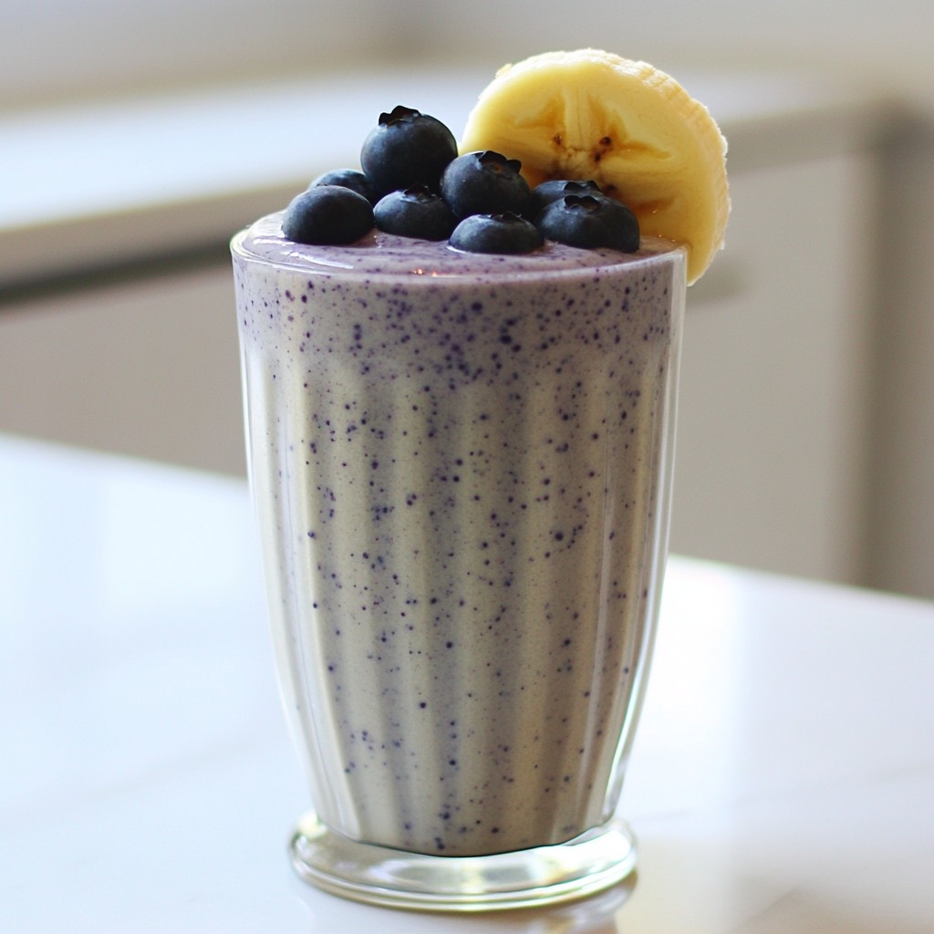 Blaubeer-Bananen-Hafer-Smoothie Nährstoffreicher Genuss