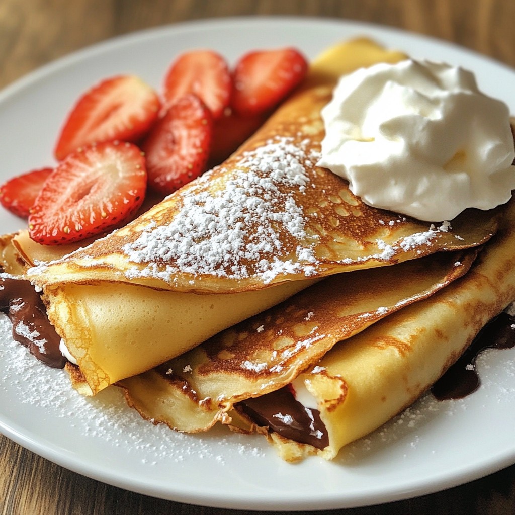 Erdbeer-Nutella-Crepes Lecker und Einfache Zubereitung