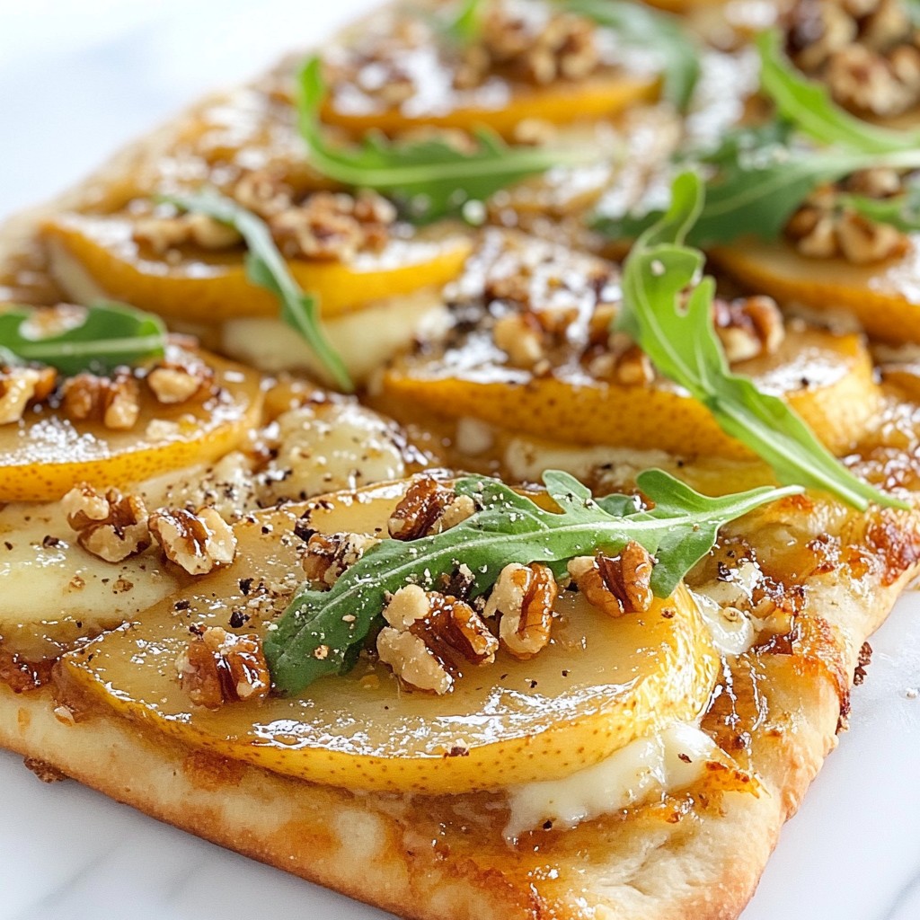 Karamellisierte Birnen Gorgonzola Flatbread Genuss