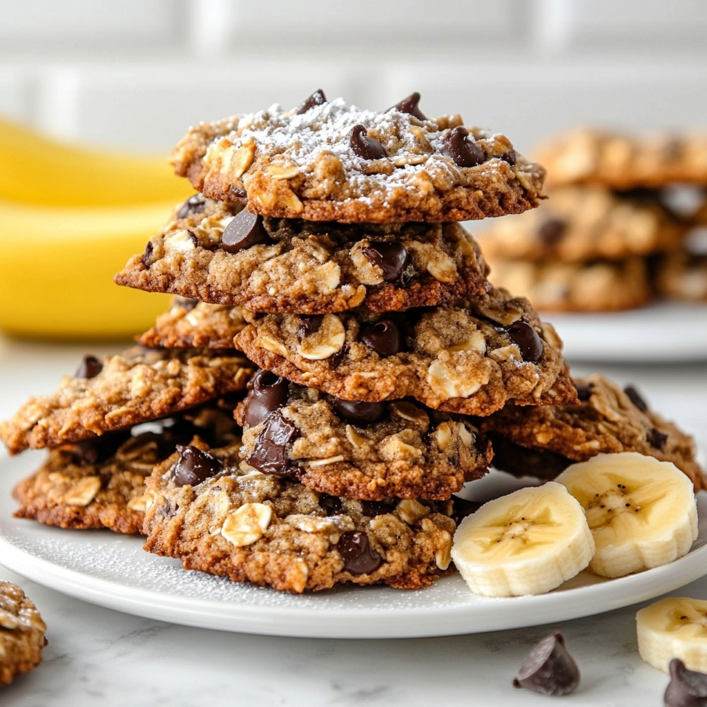 Schokoladen-Bananen-Hafer-Cookies Einfach und Lecker