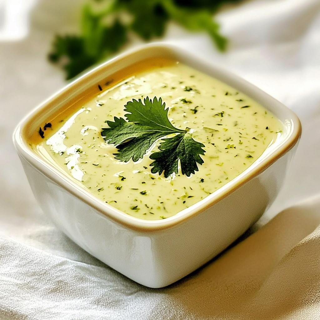Cremige Koriander-Limetten-Ranch-Dressing einfach zubereiten
