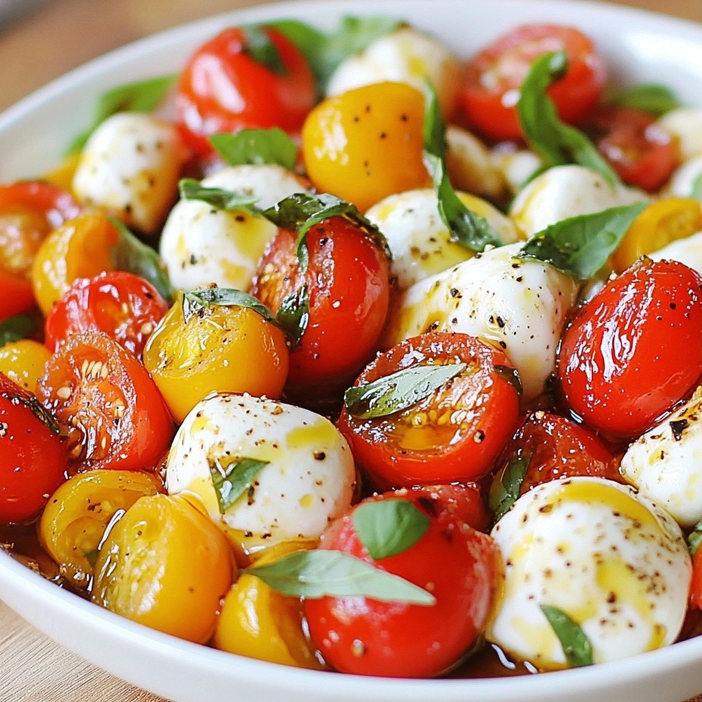 Schnelle Beilage Kirschtomaten Basilikum Caprese