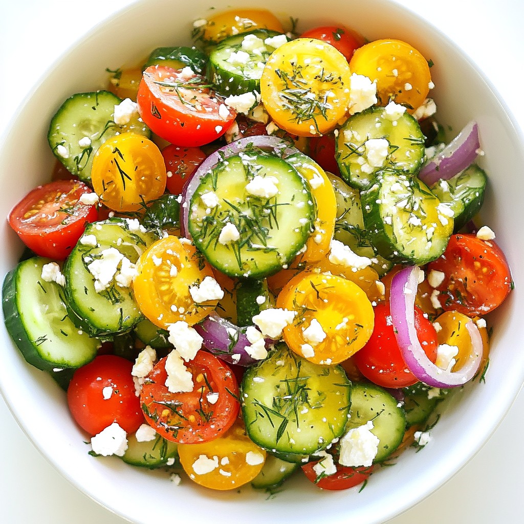 Zesty Quick Side Dish Cucumber Tomato Salad Rezept