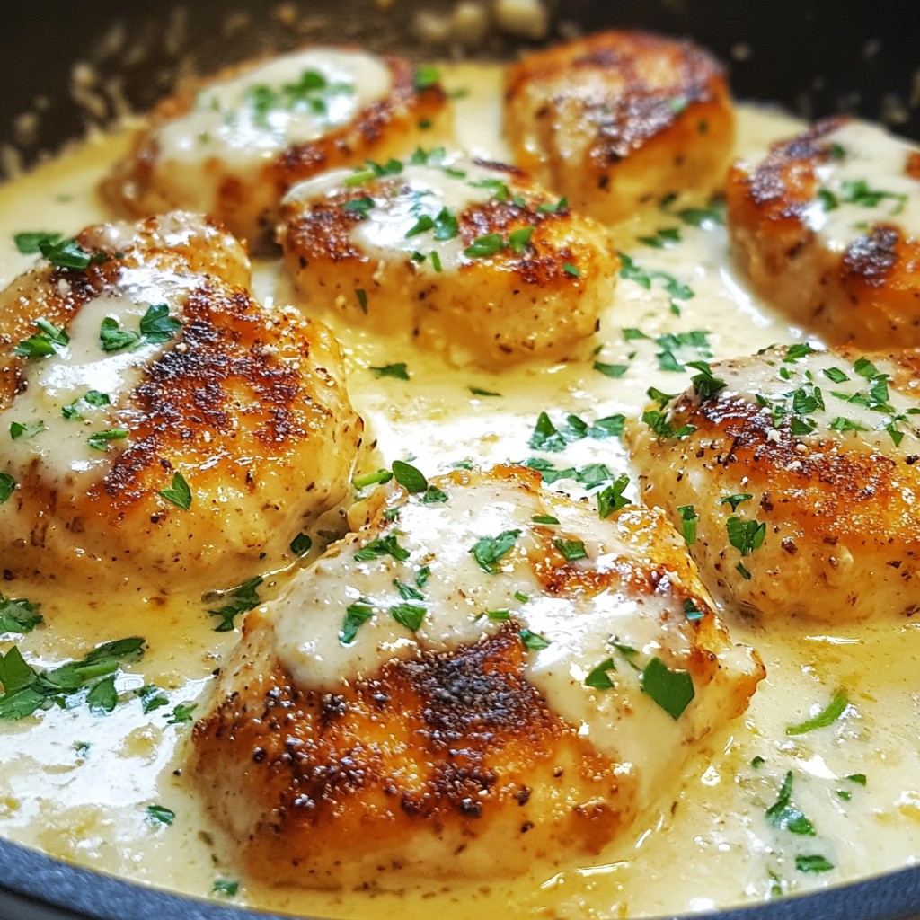 Cremefüllendes Garlic Parmesan Chicken Skillet Rezept