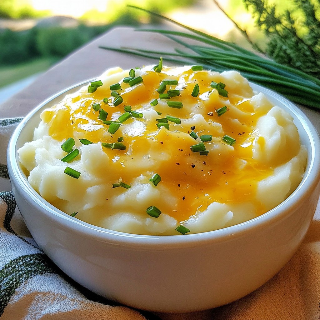 Cheesy Garlic einfache Beilage Kartoffelbrei Rezept