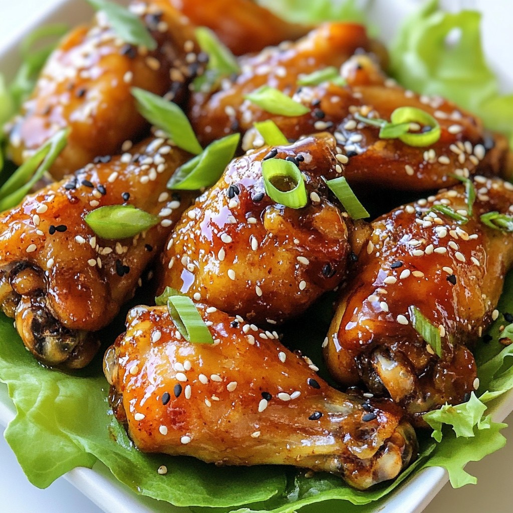 Klebrige Sesam Knoblauch Hähnchenflügel Rezept