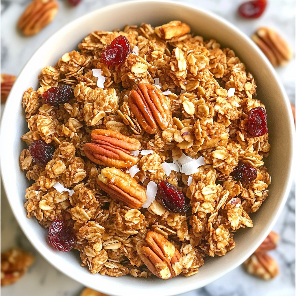 Spiced Maple Pecan Granola Einfach und Lecker Rezept