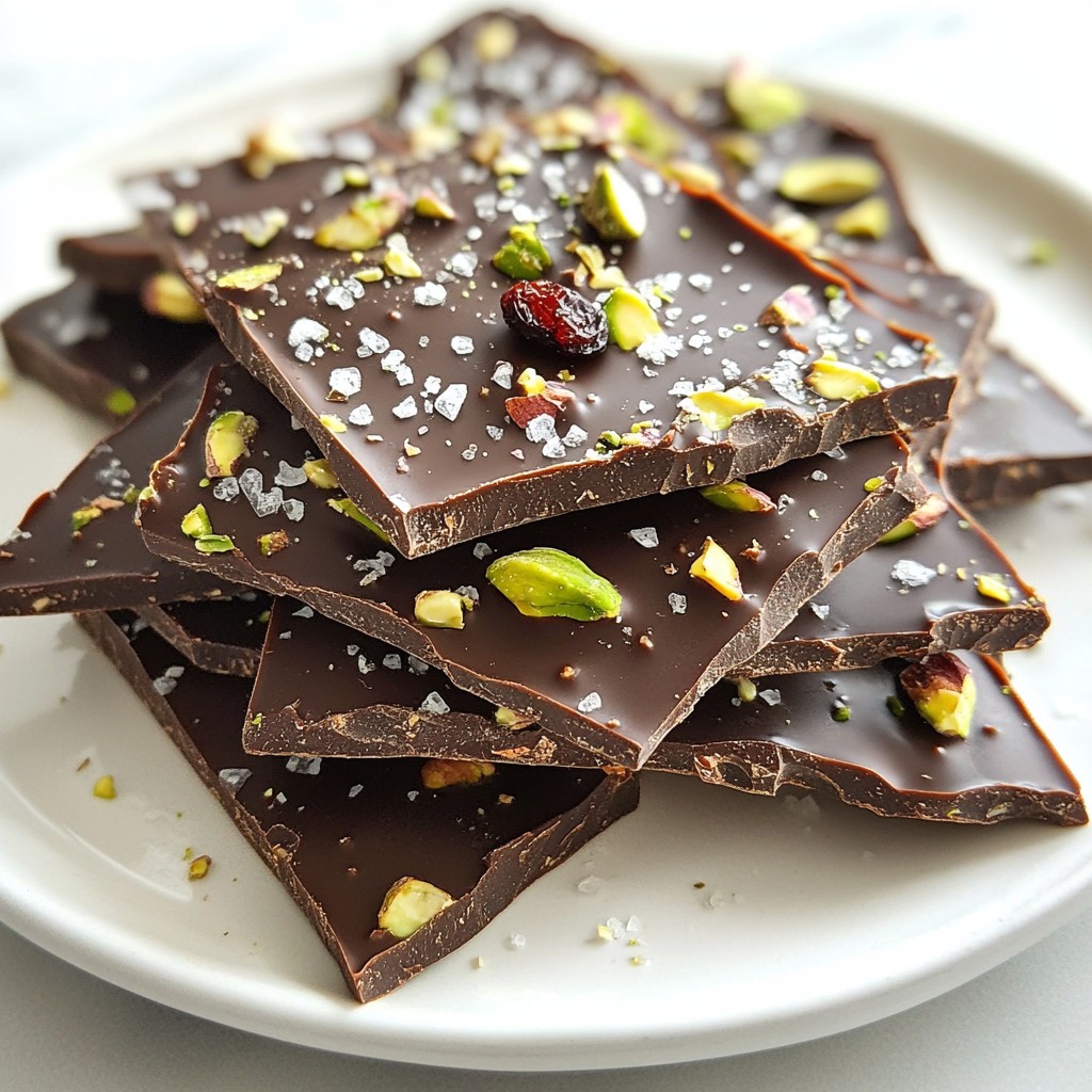 Leckere Dark Chocolate Pistachio Bark Einfaches Rezept