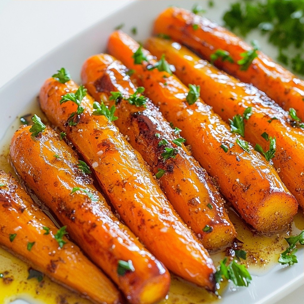 Festive Side Dish Maple Spice Roasted Carrots Rezept