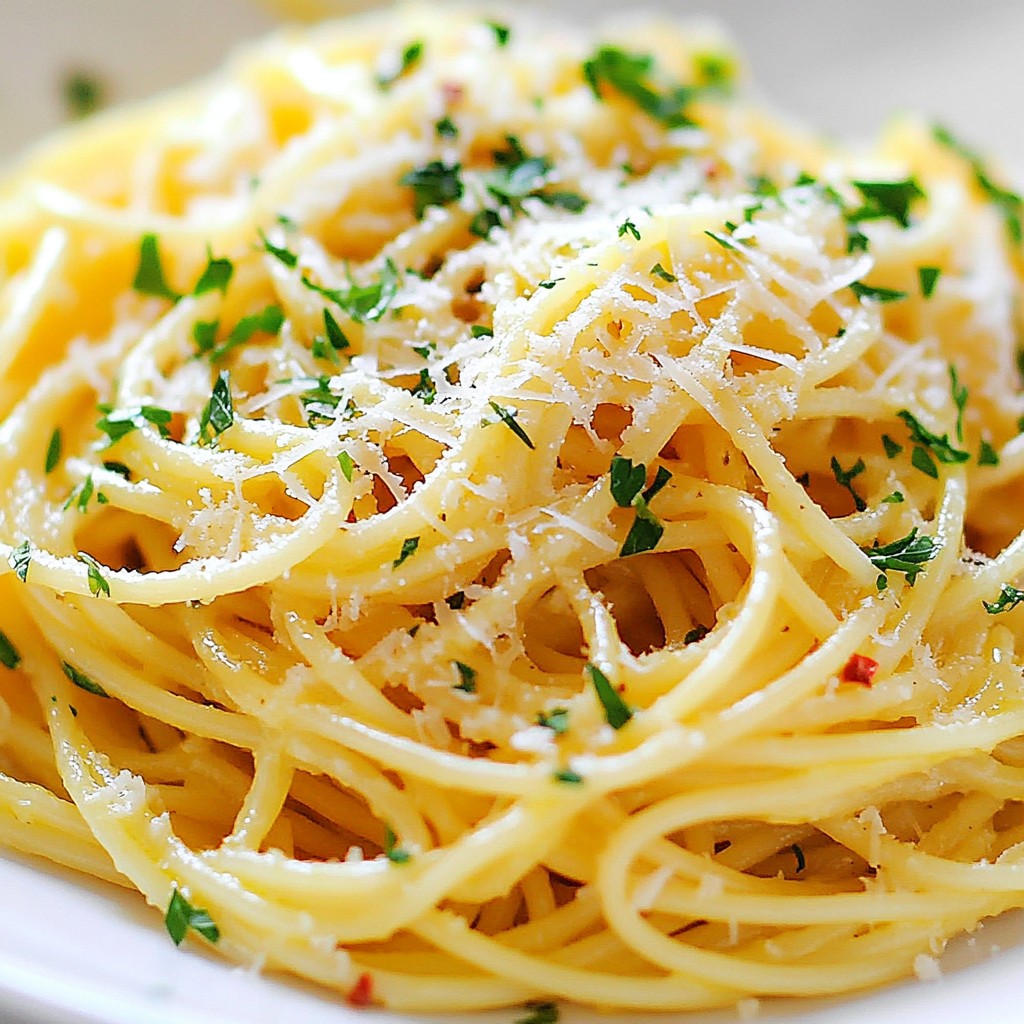 Garlic Parmesan Spaghetti Aglio e Olio Rezept