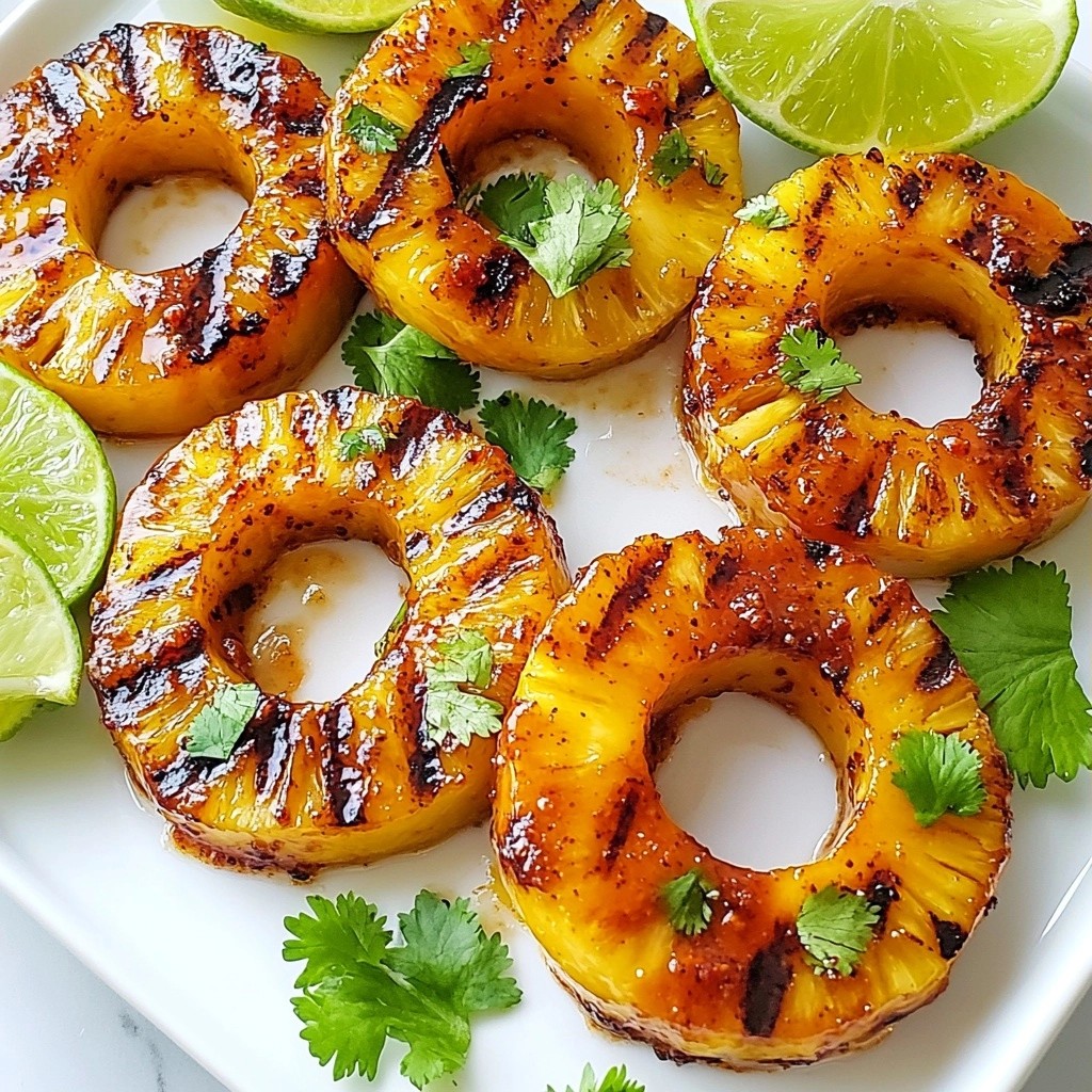 Spicy Easy Side Dish Chipotle Lime Grilled Pineapple