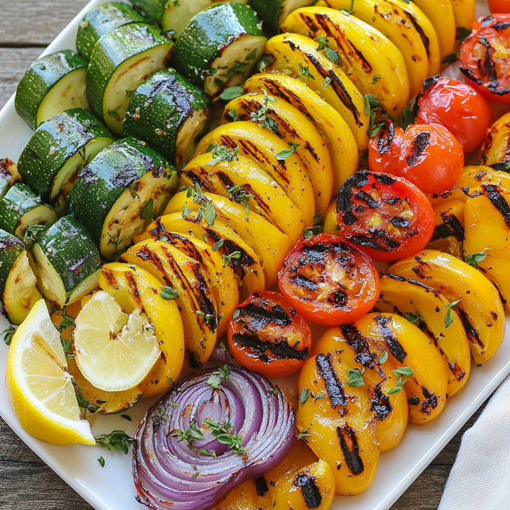 Lemon Herb Grilled Vegetable Platter Köstliches Rezept