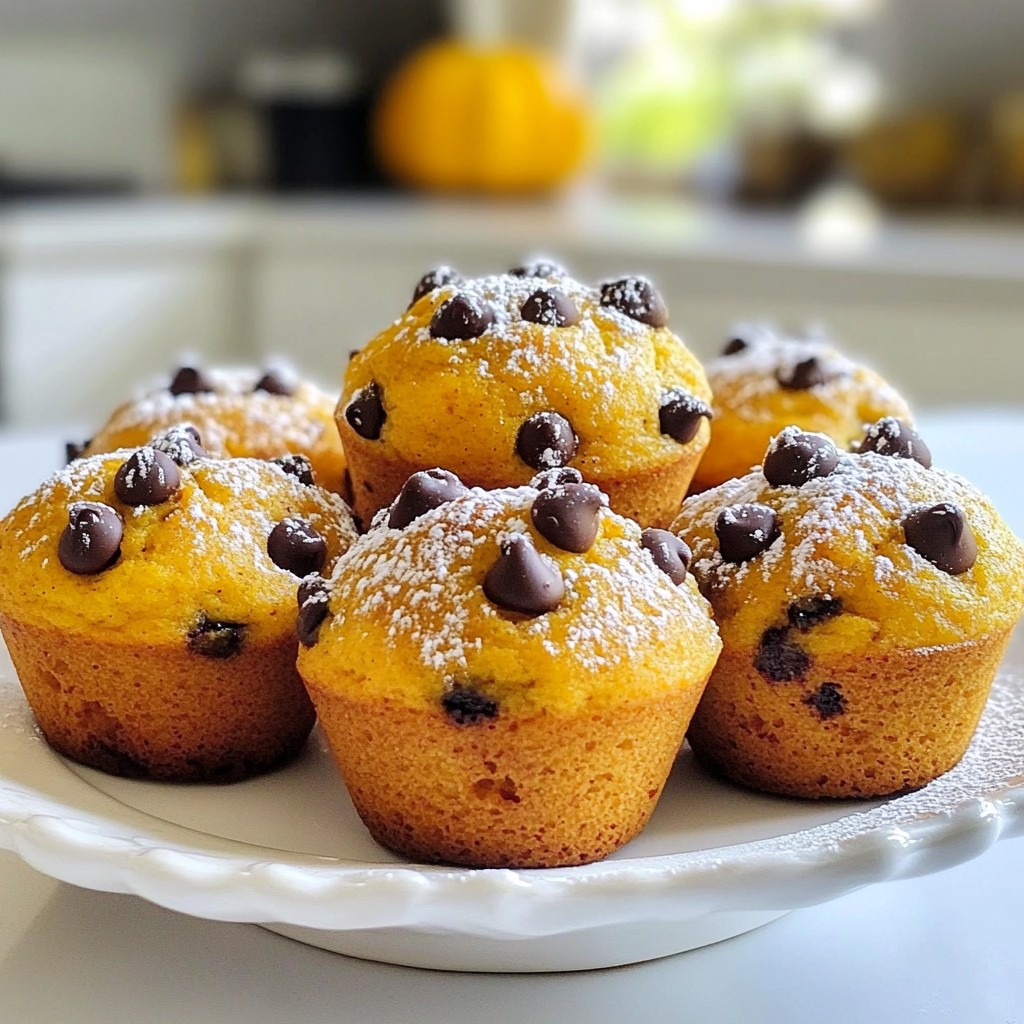 Kürbis-Schokoladenstückchen Muffins Köstlicher Genuss