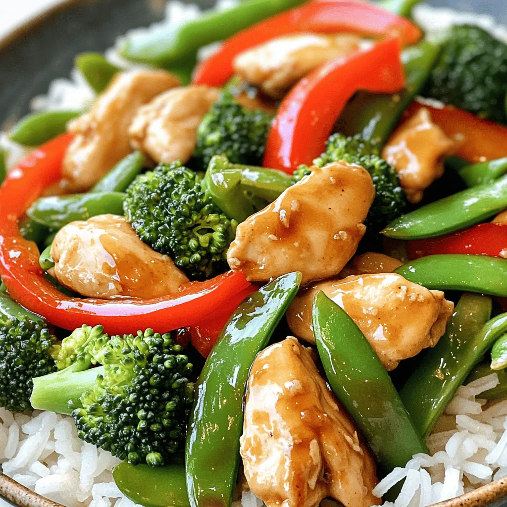 Einfaches Hähnchen-Stir-Fry mit Gemüse und Genuss